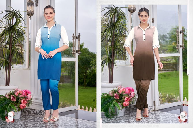 Saanvi By KF Muslin Digital Cord Set Kurti With Bottom Wholesale Market In Surat